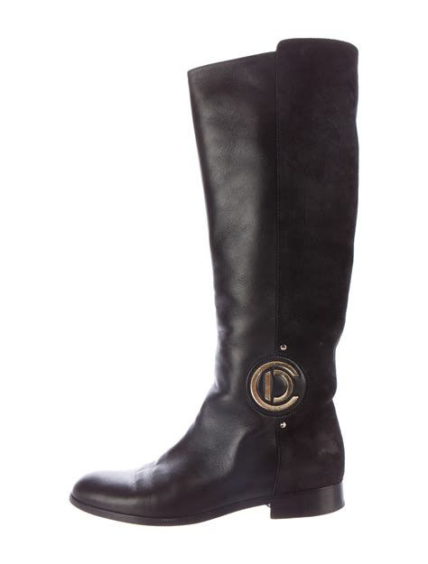 christian dior knee high boots